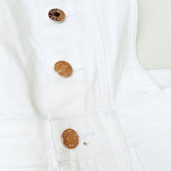 New GUESS Women's White Denim Overall - Picture 5 of 9